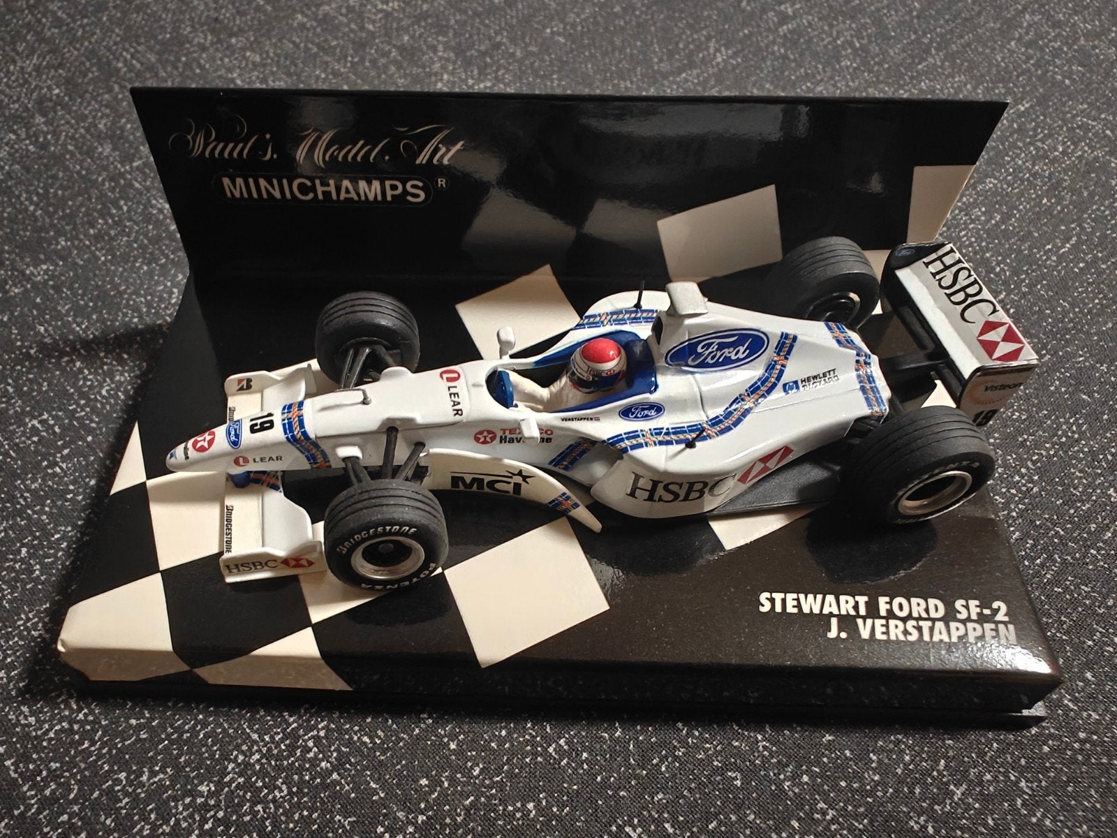 Minichamps Stewart Ford SF-2 Jos Verstappen, Hobby en Vrije tijd, Ophalen of Verzenden, Zo goed als nieuw, Auto, MiniChamps