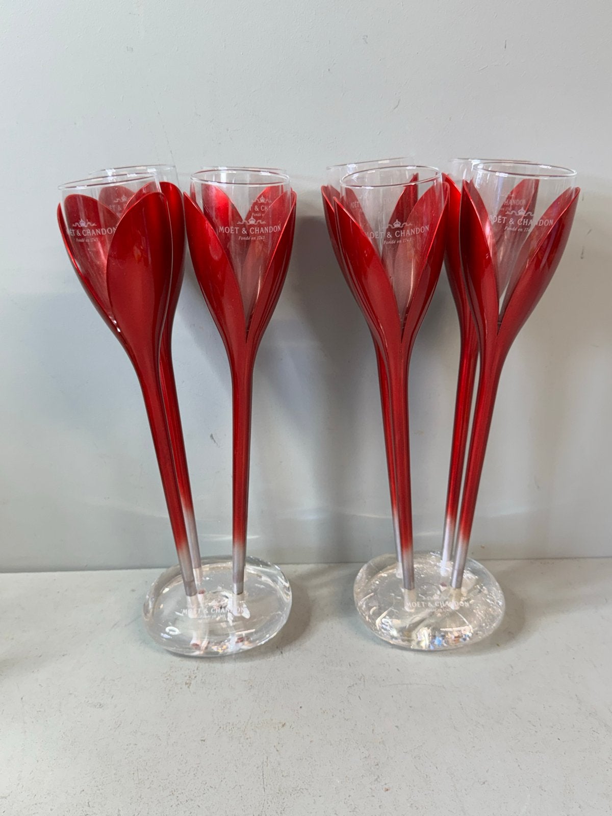 Moët & Chandon Champagneglazen - Set van 8, Glas of Glazen, Overige merken, ?, Modern