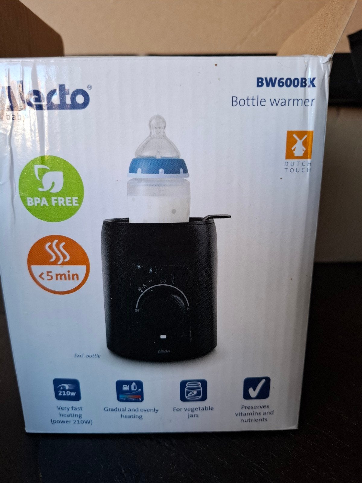 Alecto baby flessenwarmer, Ophalen of Verzenden, Zo goed als nieuw, Flessen- of potjesverwarmer
