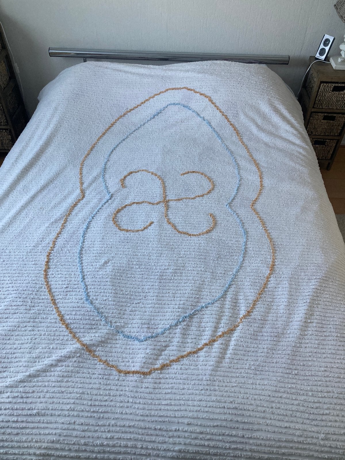 Vintage bedsprei, Huis en Inrichting, Slaapkamer | Beddengoed, Ophalen of Verzenden, Zo goed als nieuw, Tweepersoons, Sprei