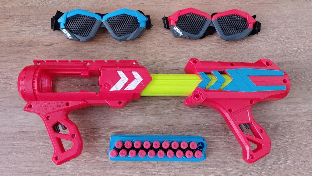 BoomCo Mad Slammer met veiligheidsbrillen + gratis stickers, Ophalen of Verzenden, Zo goed als nieuw