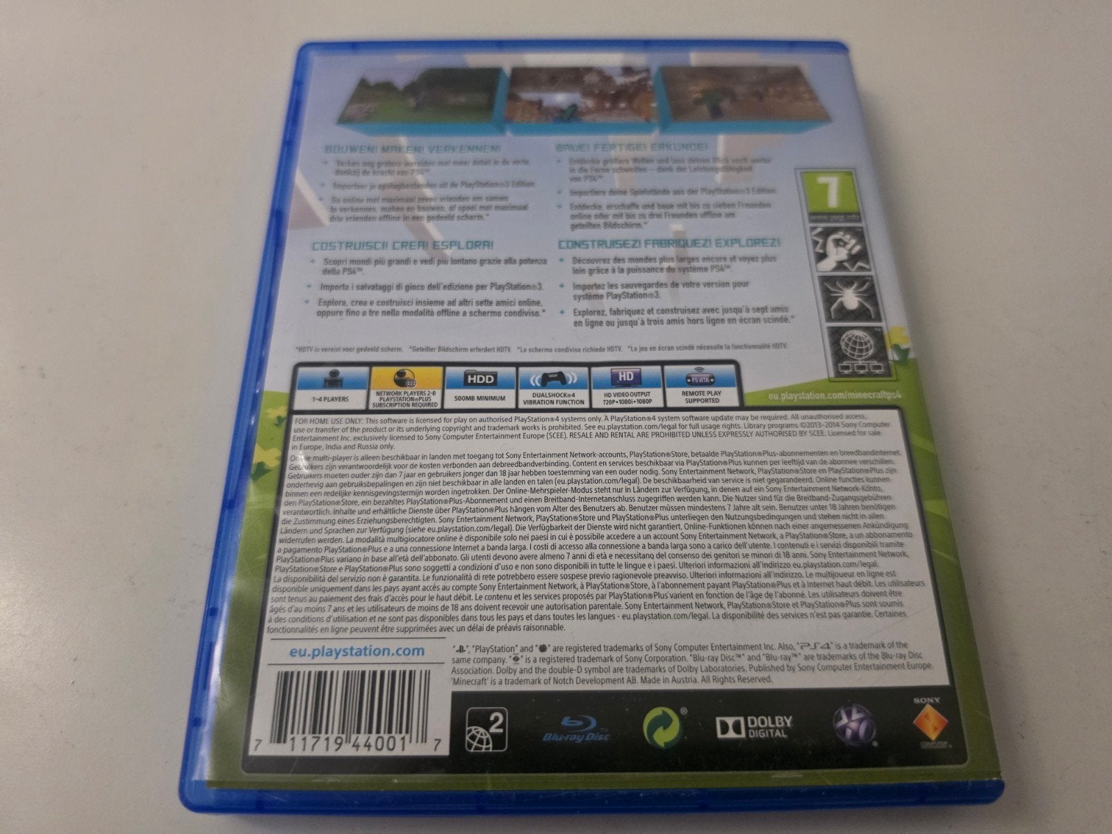 Minecraft krasvrij voor Playstation 4 en 5 Lees Goed Aub, Online, Mojang Games EU, Overige genres, Ophalen of Verzenden