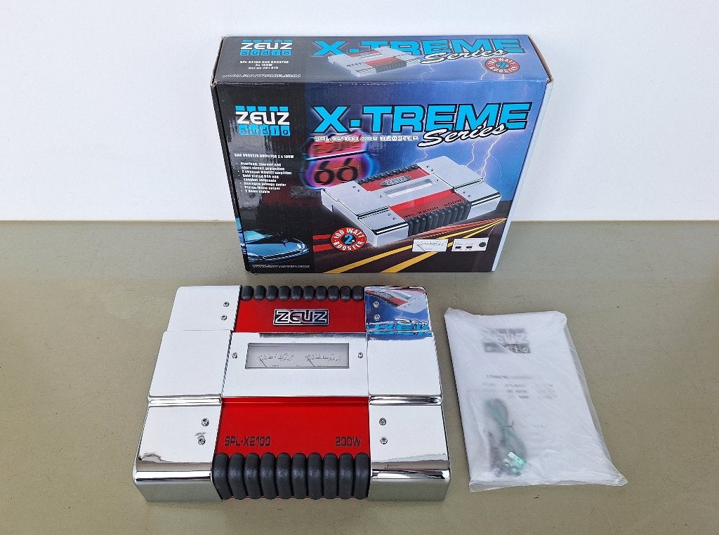 Zeus Audio X-treme series SPL-X2100 200w auto-versterker, Auto diversen, Autospeakers, Ophalen of Verzenden, Zo goed als nieuw