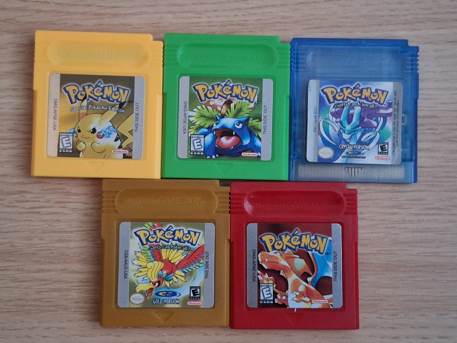 Pokémon Game Boy games repro: Red, Yellow, Gold, Crystal, Gr, Spelcomputers en Games, Gebruikt, 1 speler, Ophalen of Verzenden