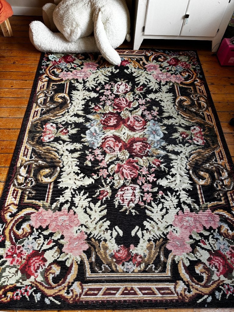 Vloerkleed 230 x160  multi color bloem, Ophalen, Gebruikt, 150 tot 200 cm, 200 cm of meer