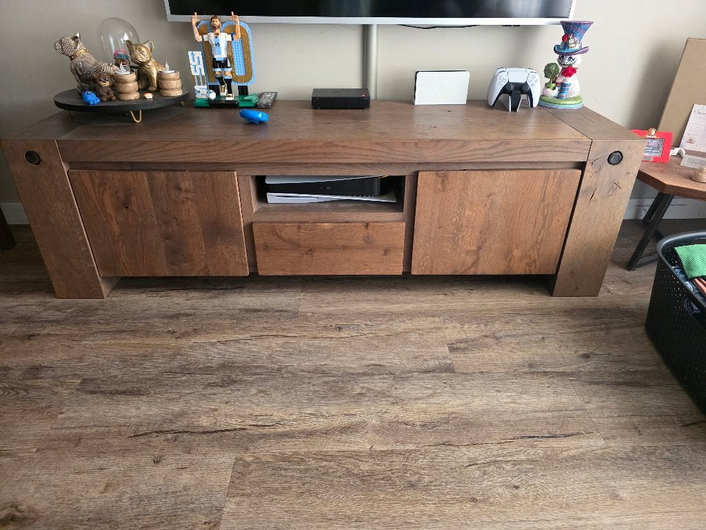 Tv Meubel, Ophalen, 150 tot 200 cm, Zo goed als nieuw, Minder dan 100 cm