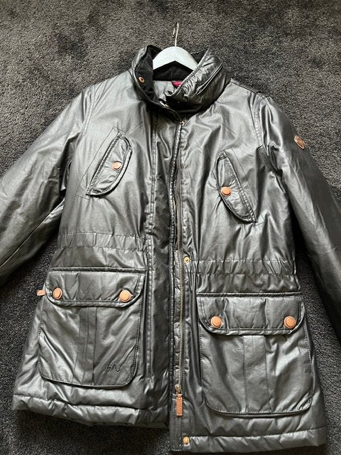Wax jack lady Linsey (maat L) antracietkleurige, Overige kleuren, Maat 42/44 (L), Ophalen of Verzenden, Zo goed als nieuw