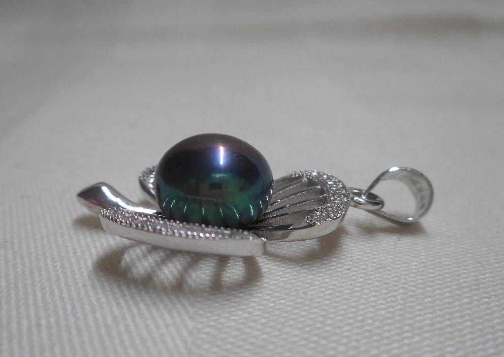 Prachtige zilveren hanger met parel nr.1730, Sieraden, Tassen en Uiterlijk, Kettinghangers, Verzenden, Zo goed als nieuw, Met parel