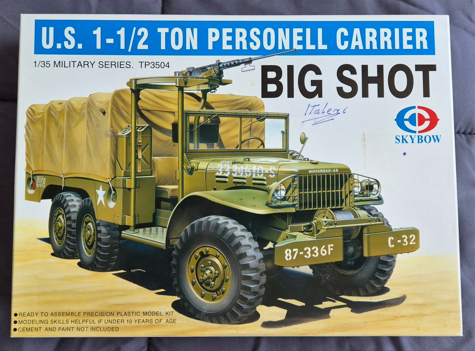 Skybow U.S. 1-1/2 Ton Personeel Carrier "BIG Shot" TP3504, Ophalen of Verzenden, 1:32 tot 1:50, Tank, Overige merken