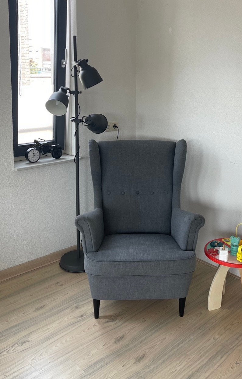 Ikea stoel | Strandmon, Huis en Inrichting, Fauteuils, Ophalen, Gebruikt, 75 tot 100 cm, Stof