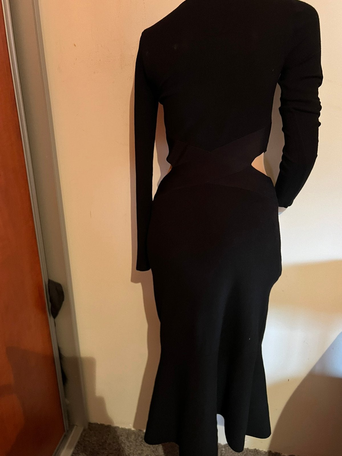 KAREN MILLEN jurk met open stukken maat S  origineel ZGAN, F, Karen Millen, G, Zwart