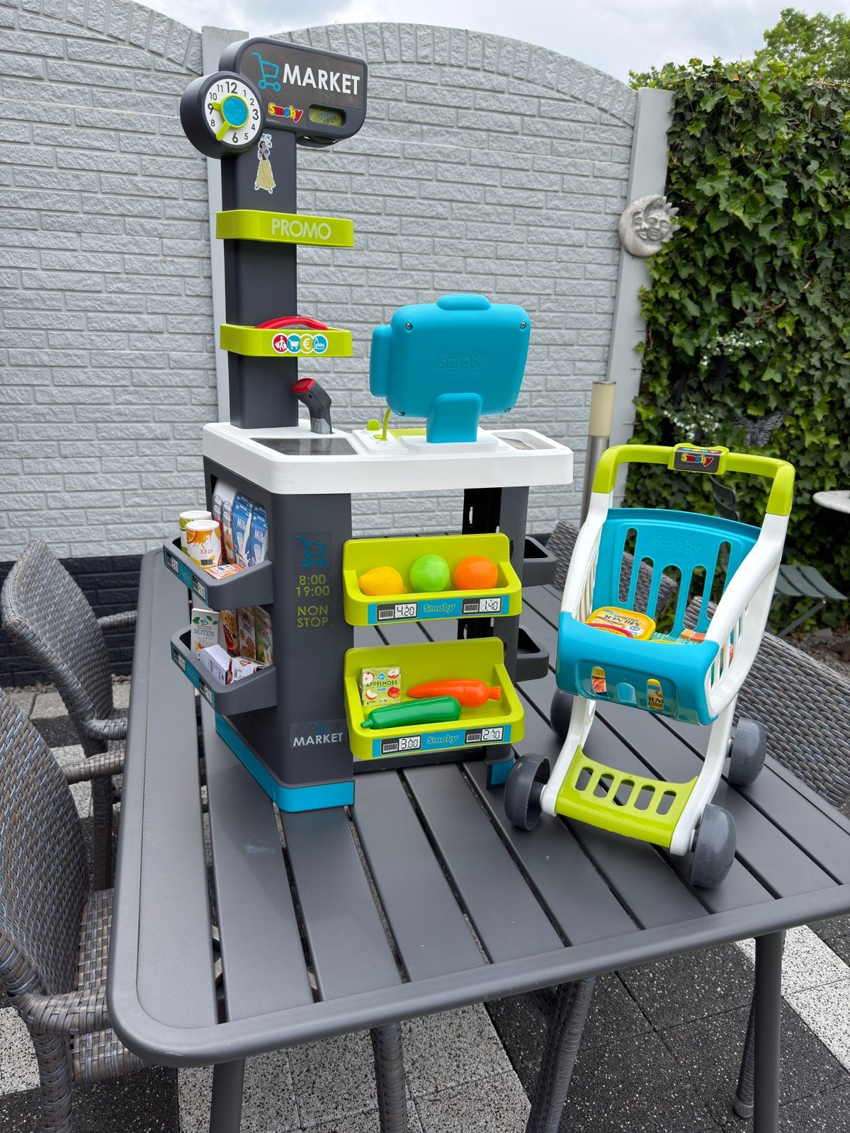 Te koop Smoby super markt winkeltje/ winkelwagentje, Ophalen, Zo goed als nieuw, Jongen of Meisje