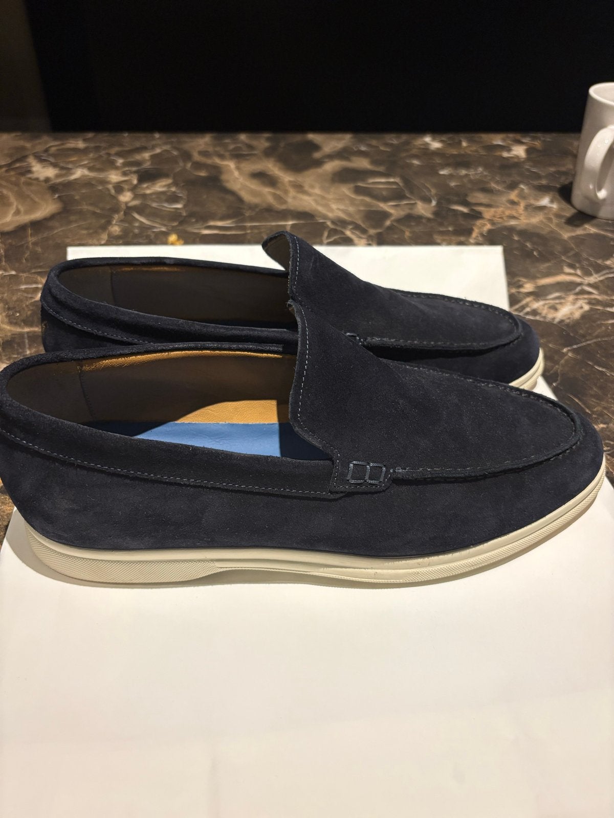 Giorgio 1958 suède loafers - Maat 43, Kleding | Heren, Ophalen of Verzenden, Zo goed als nieuw, Blauw, Loafers
