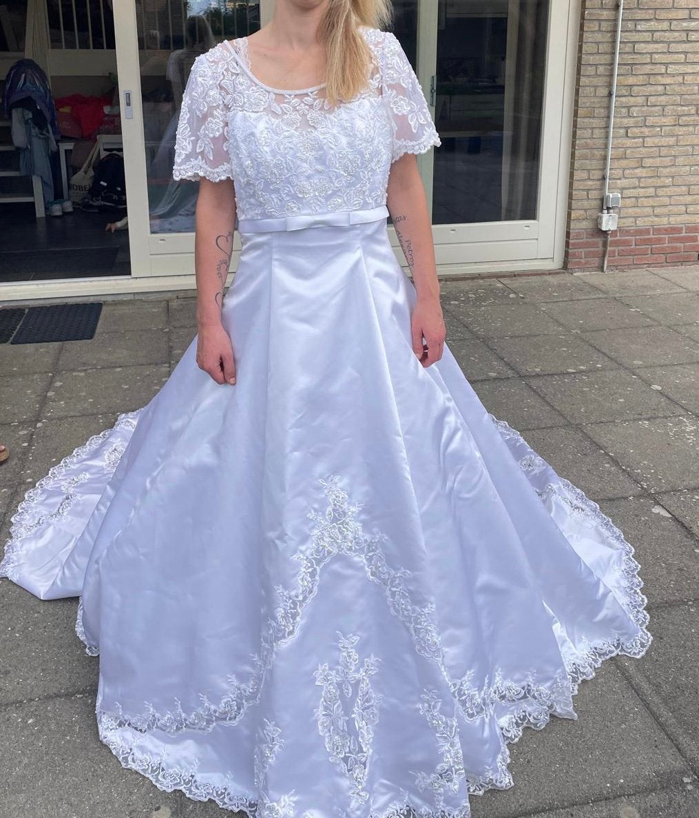 Trouwjurk wit, Kleding | Dames, Ophalen, Zo goed als nieuw, Wit, Trouwjurk