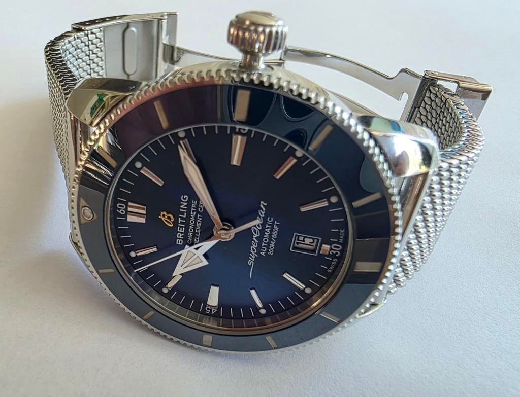 NIEUWSTAAT: Breitling Superocean Heritage 2, blue, Staal, Staal, Breitling, Polshorloge