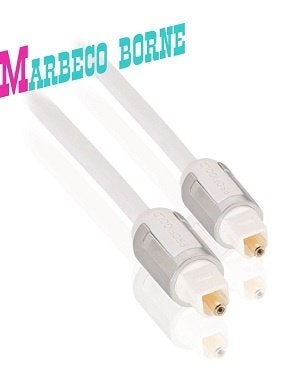 Digitale Audiokabel TosLink Male - TosLink Male 2.00 m Wit, Nieuw, 2 tot 5 meter, Optische kabel, Info@marbeco.nl