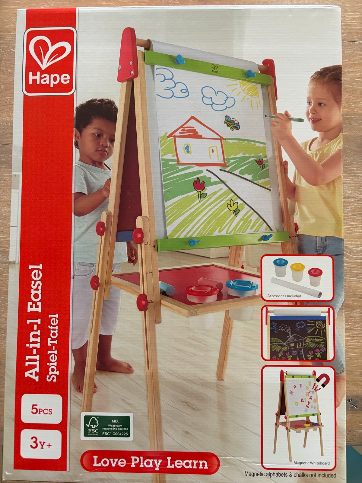 Hape All-in-1 Ezel Speel-Tafel - in doos, Ophalen, Nieuw, Knutselen