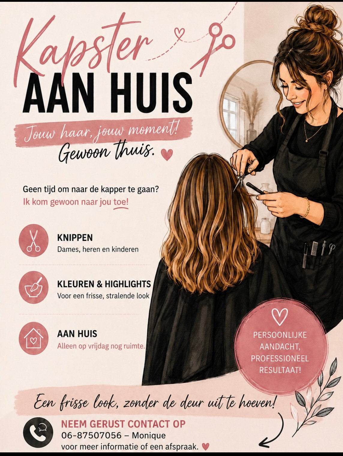 Thuiskapster Rosmalen, Diensten en Vakmensen, Kappers en Thuiskappers, Komt aan huis, Verven of Highlights