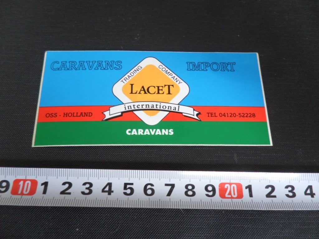 sticker Oss LACET International Trading Company CARAVANS *, Ophalen, Zo goed als nieuw