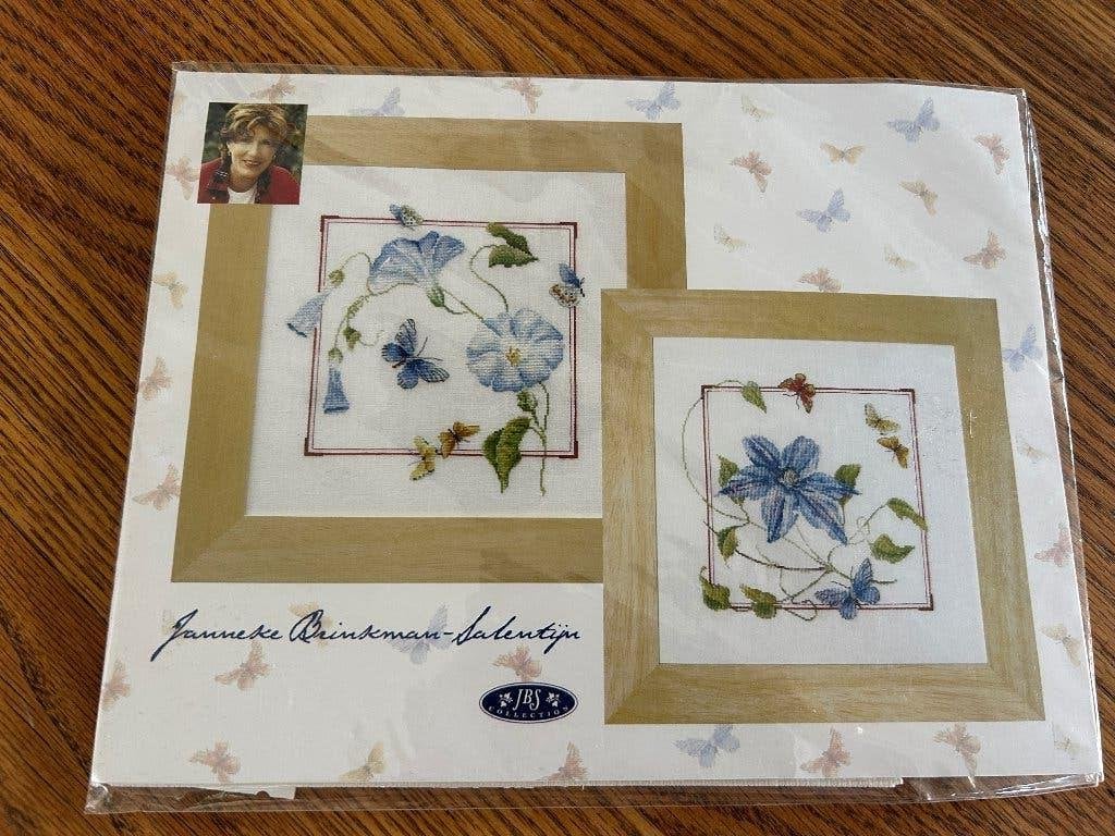BORDUURPAKKET THEA GOUVERNEUR/JANNEKE brinkman CLEMATIS, Ophalen of Verzenden, Nieuw, Handborduren, Borduurpakket