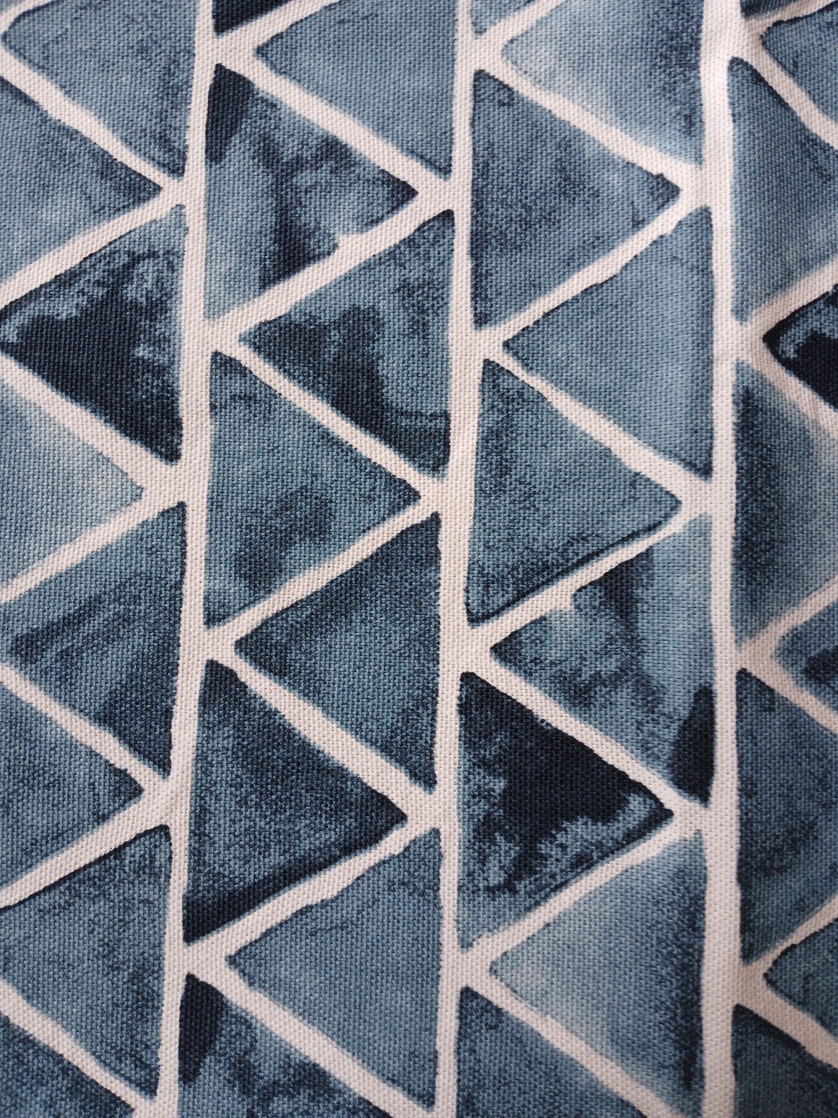 Leuke Retro lap stof 55 x 1.45, Overige materialen, Blauw, 120 cm of meer, Nieuw