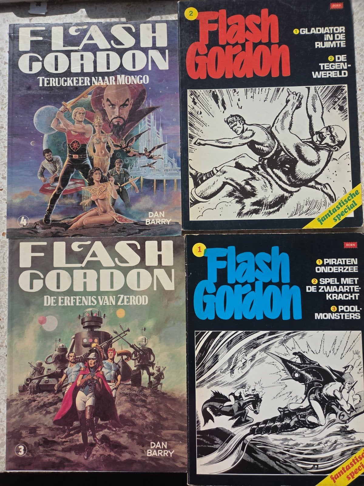 flash gordon-4 albums, Boeken, Meerdere stripboeken, Verzenden, Gelezen