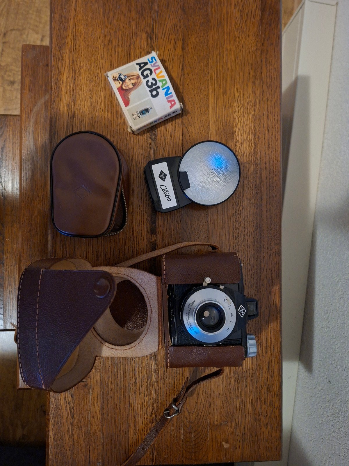 Vintage Agfa Clack Camera met accessoires, Ophalen of Verzenden, Gebruikt, Compact, Overige Merken