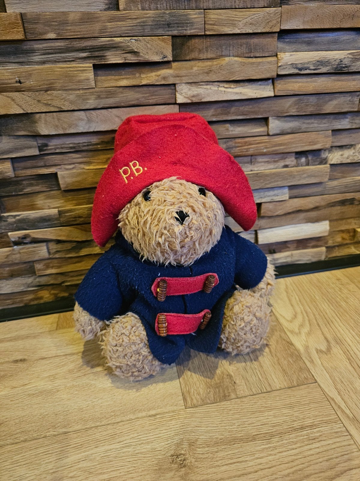 Paddington Beer Knuffel met Rode Hoed en Blauwe Jas, Overige merken, Overige karakters, Beer, Ophalen of Verzenden
