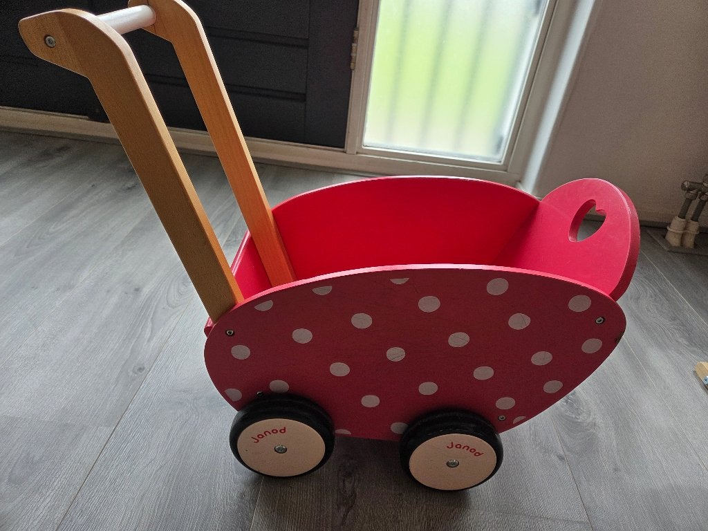 Popenwagen Janod, Ophalen, Gebruikt, Duw- of Trekspeelgoed