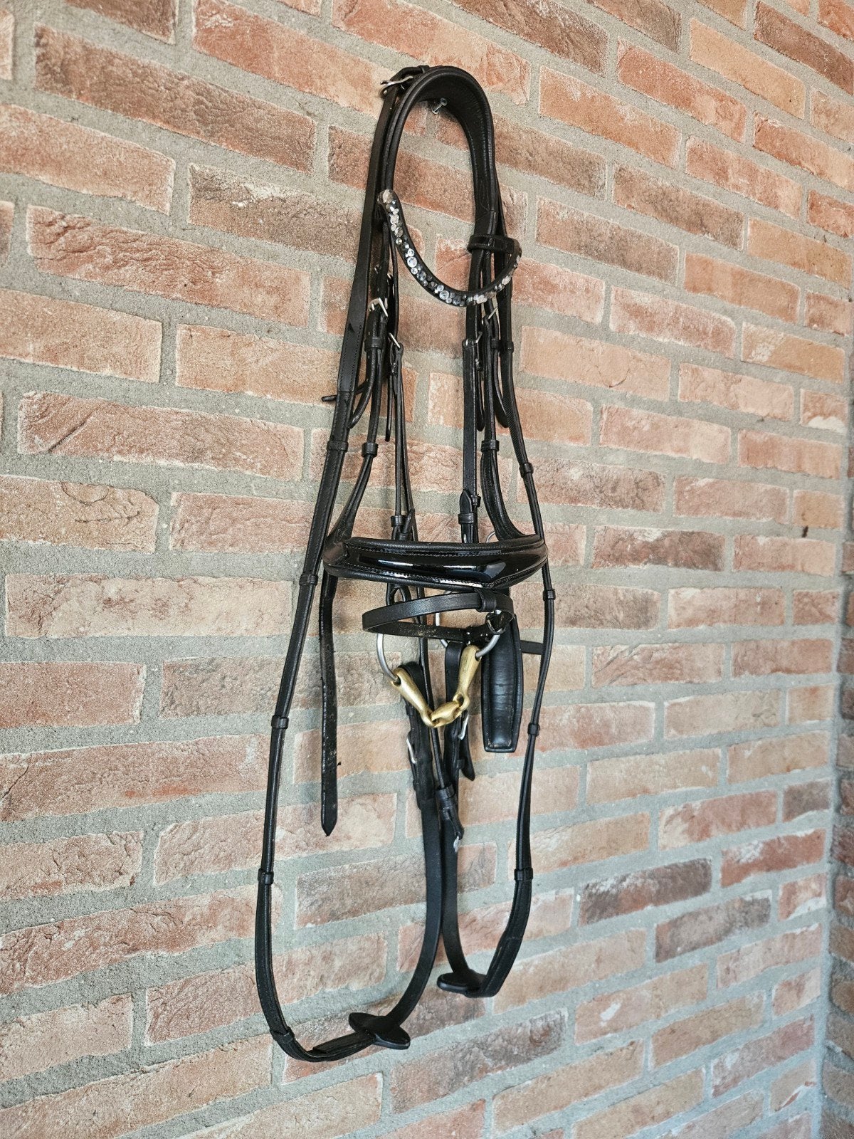 Luxe hoofdstel pony merk Kavalkade, Dieren en Toebehoren, Zwart, Hoofdstel, Gebruikt, Ophalen of Verzenden