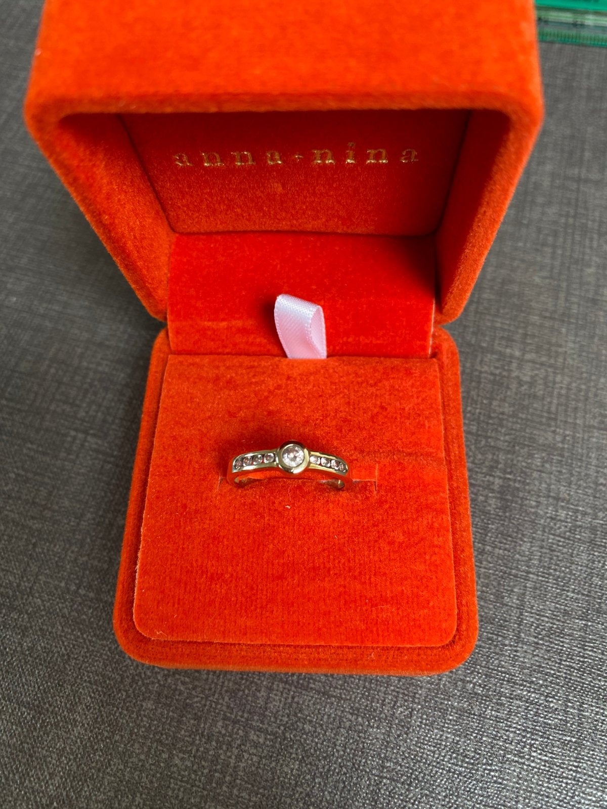 Ring 14k goud met zirkonia maat 17, Ophalen of Verzenden, 17 tot 18, Goud, Dame