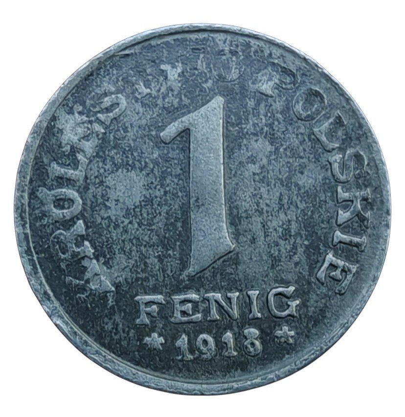 Polen 1 fenig 1918 FF. Koninkrijk Polen, Eerste Wereldoorlog, Ophalen of Verzenden, Polen, Losse munt