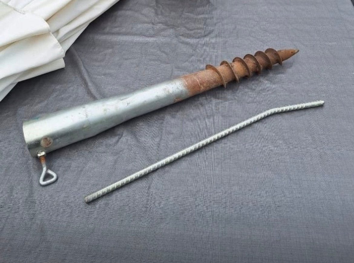 Parasol/droogmolen houder voor in de grond!, Tuin en Terras, Ophalen, Gebruikt