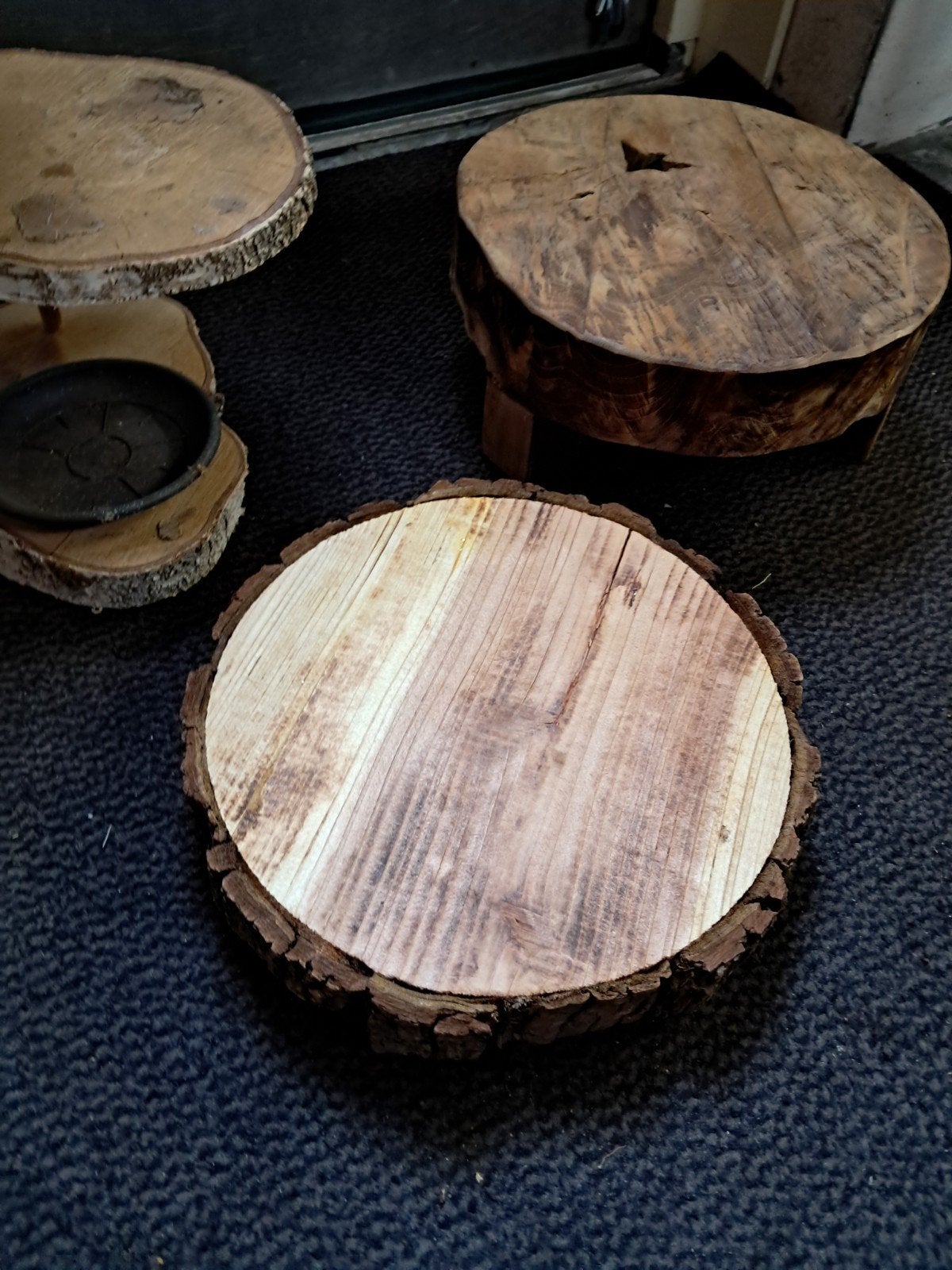 houten schijven en standaard van hout, Ophalen of Verzenden