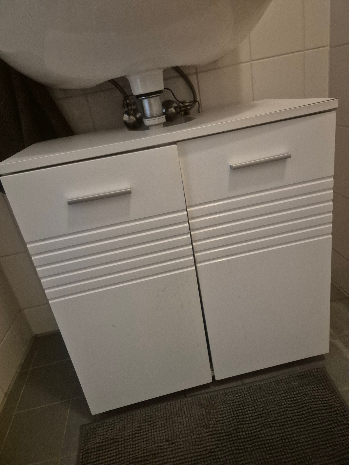 Wastafelonderkast met plankje, Huis en Inrichting, Badkamer | Badkamermeubels, Gebruikt, Minder dan 100 cm, Wastafelkast, 25 tot 50 cm