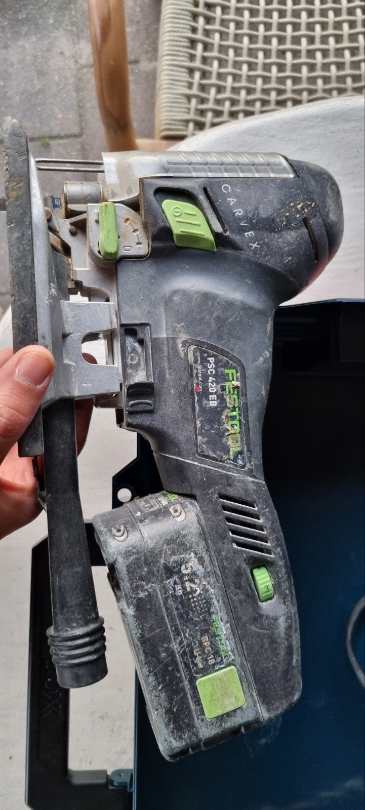 Festool Carvex PSC420EB decoupeerzaag accu boormachine, Variabele snelheid, Ophalen of Verzenden, Boor- en Schroefmachine, Gebruikt