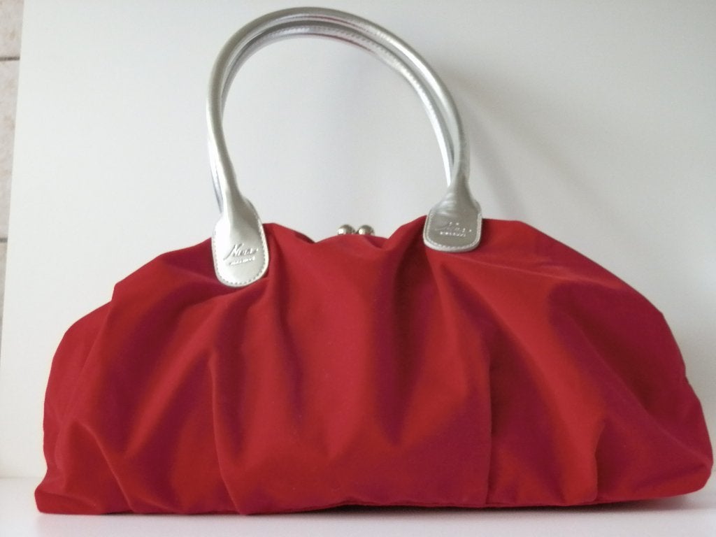Nina Ricci damestas ., Ophalen of Verzenden, Zo goed als nieuw, Rood, Handtas