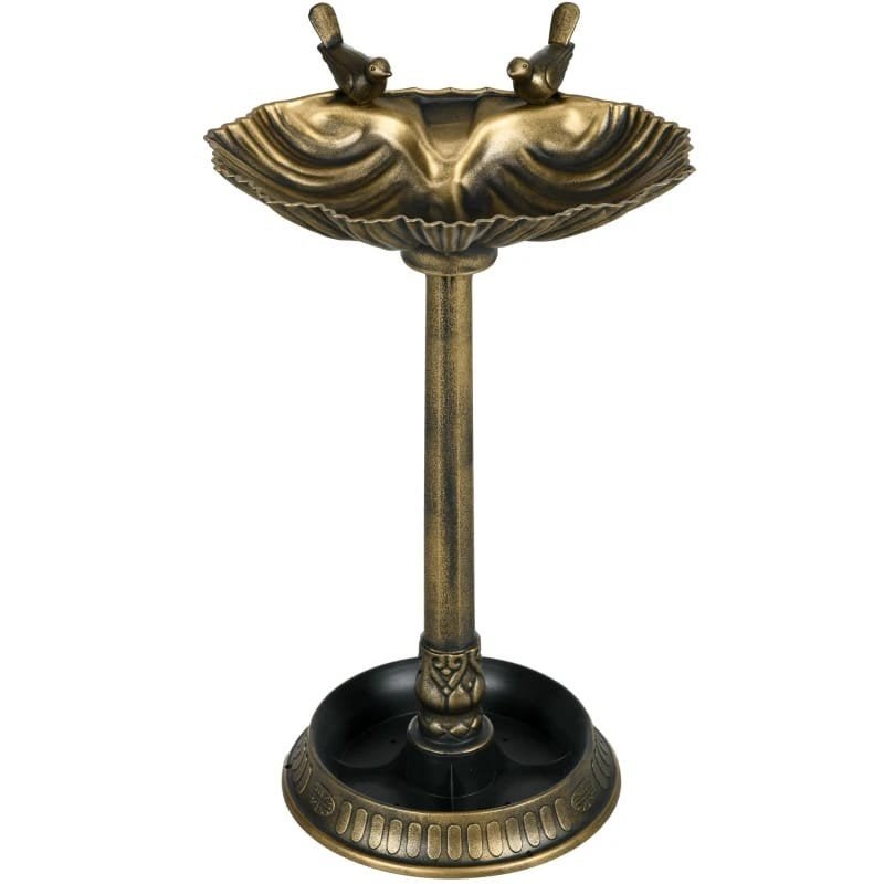 Vogelbad met bloempot en 2 vogels - 81 cm hoog, Ophalen of Verzenden, Nieuw