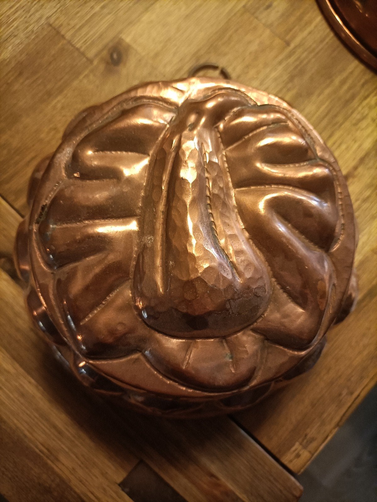 Antieke koperen puddingvorm, Antiek en Kunst, Ophalen of Verzenden
