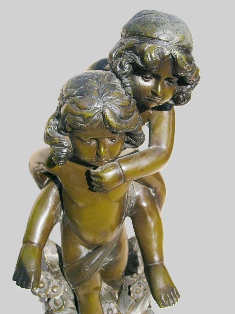 Spelende kinderen brons (gewicht:22kg), Ophalen