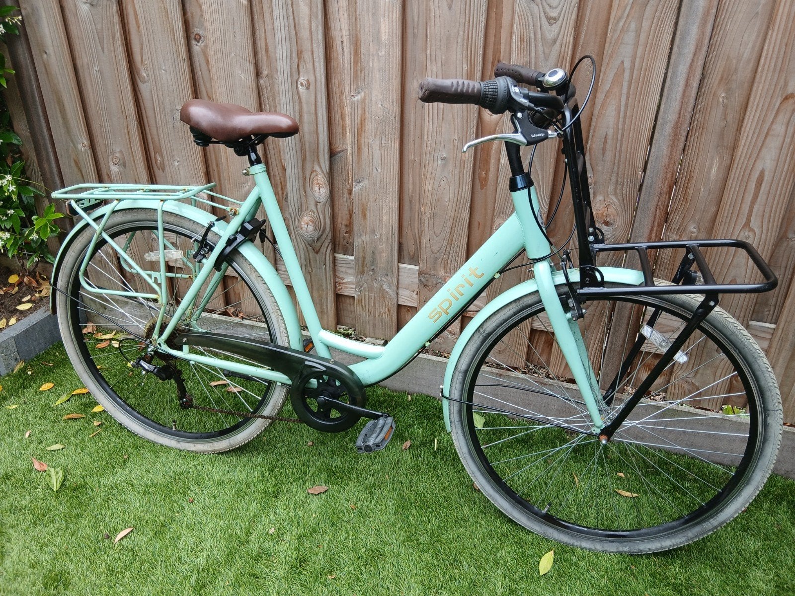 Spirit transportfiets dames, mintgroen, 6versnellingen, Fietsen en Brommers, Fietsen | Dames | Damesfietsen, Gebruikt, Velgrem