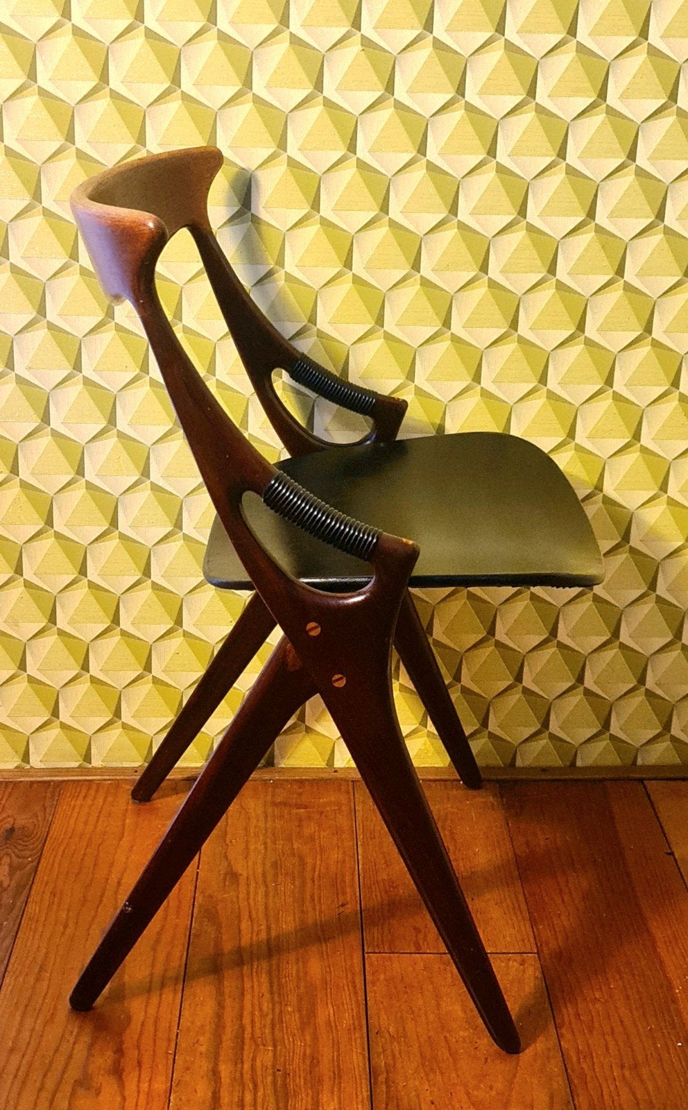 Vintage, design stoel Arne Hovmand Olsen. Model 71, Huis en Inrichting, Ophalen, Twee, Arne Hovmand Olsen voor Mogens Kold