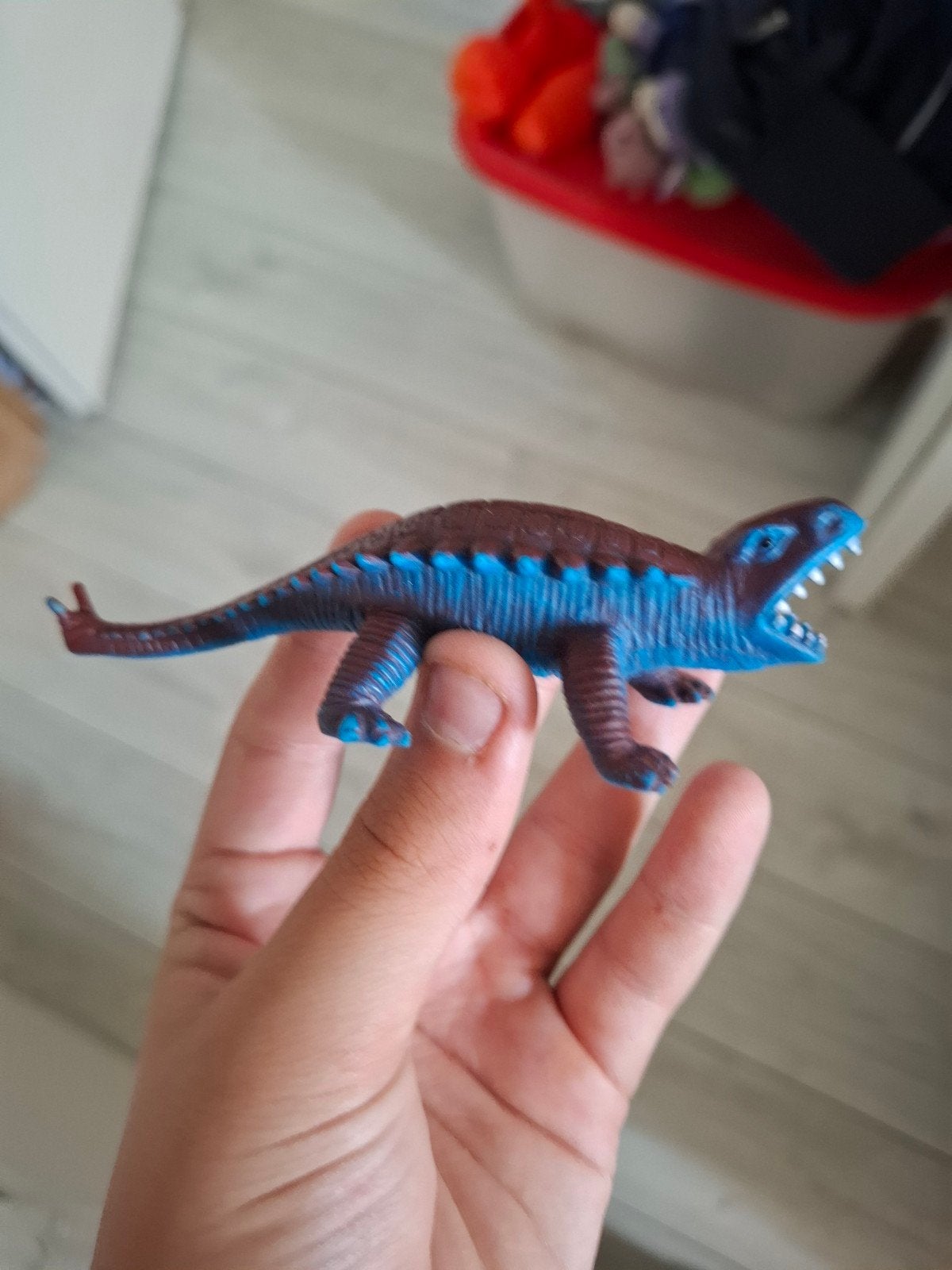 Vintage Ankylosaurus Dinosaurus (Jaren '80/'90) – Paars Blau, Ophalen, Gebruikt