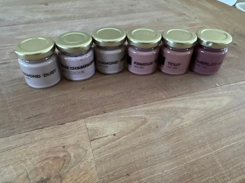 Lab Paint proefpotjes roze/rood/terra, Doe-het-zelf en Verbouw, Verf, Beits en Lak, Ophalen, Nieuw, Verf, Roze