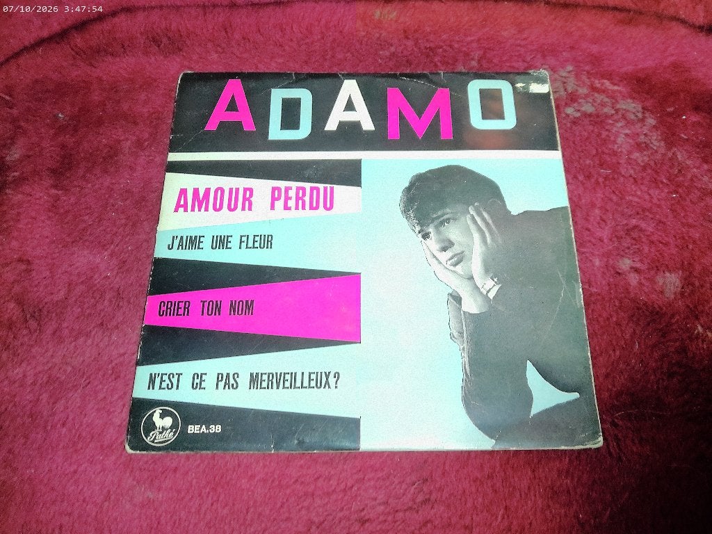 Adamo - Ep Amour perdu, Cd's en Dvd's, 7 inch, Ophalen of Verzenden, Pop, EP