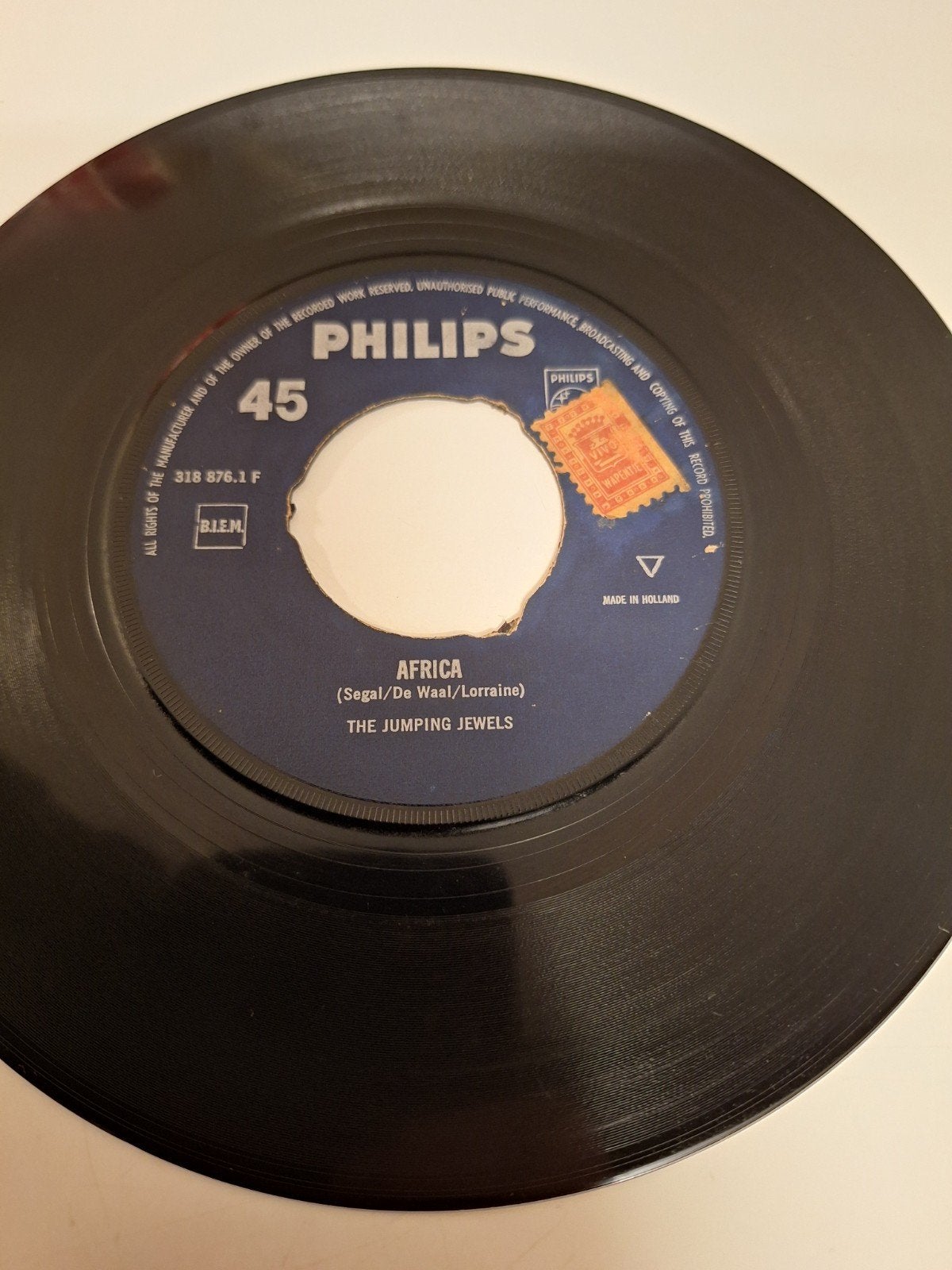 The Jumping Jewels - Africa, 1963., Verzenden, 1960 - 1969, 7 inch, Rock-'n-Roll