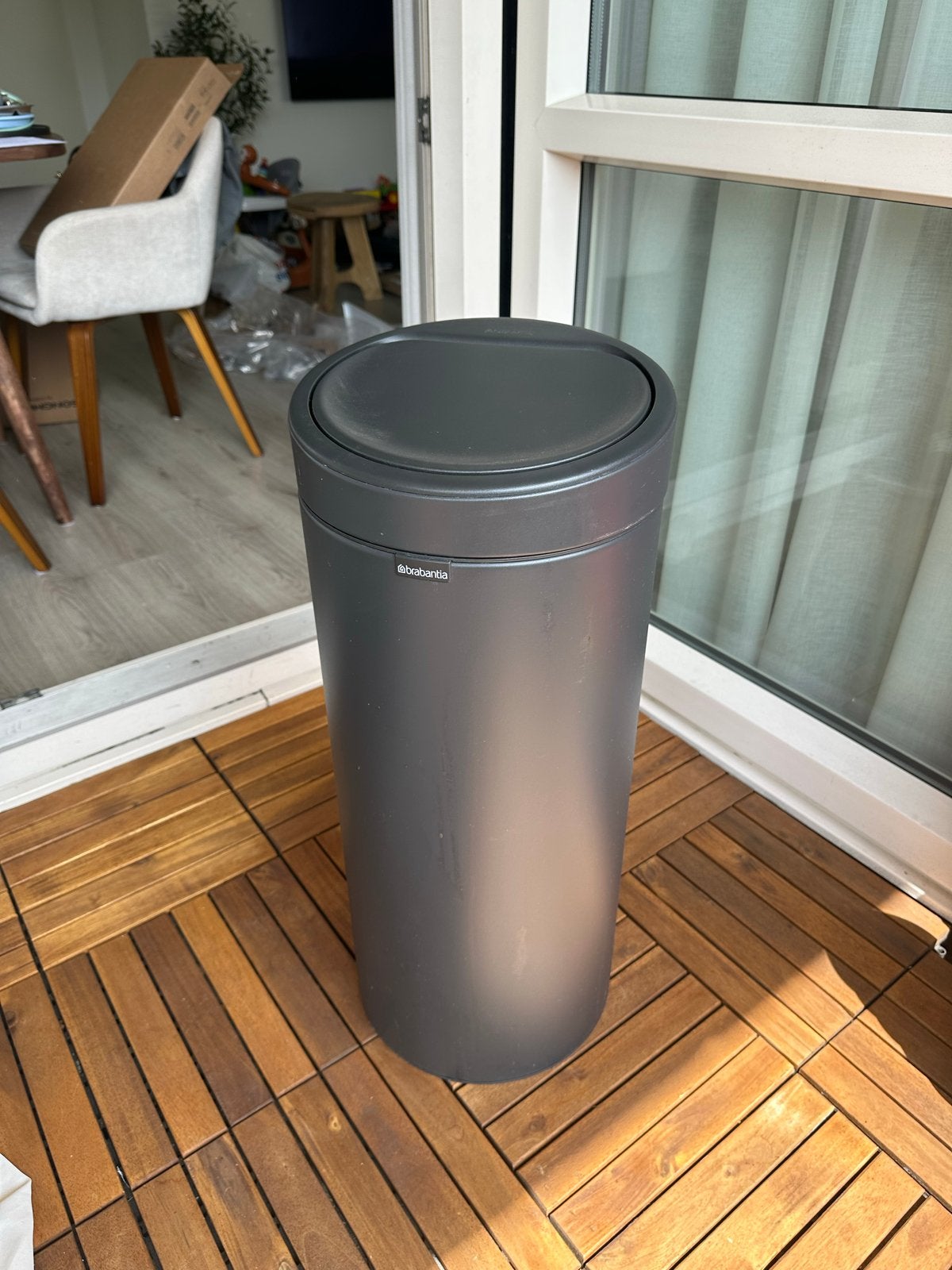 Brabantia Bo Touch Bin 30 liter - Mat Zwart, Huis en Inrichting, Woonaccessoires | Prullenbakken, 50 – 75, Gebruikt, Ophalen of Verzenden
