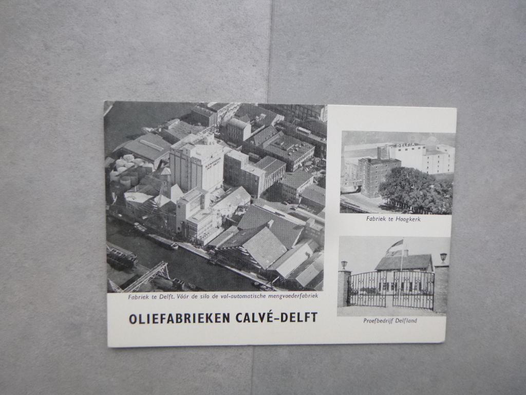 Delft, oliefabrieken Calve/luchtfoto fabriek te Hoogkerk, Verzenden, 1980 tot heden, Ongelopen, Zuid-Holland