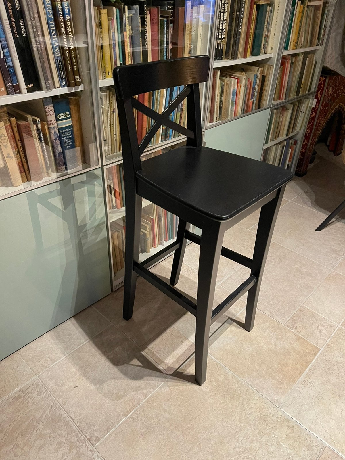 Rosentorp barkruk Ikea, Huis en Inrichting, Barkrukken, 1 kruk, Ophalen of Verzenden, Zo goed als nieuw, 60 tot 90 cm