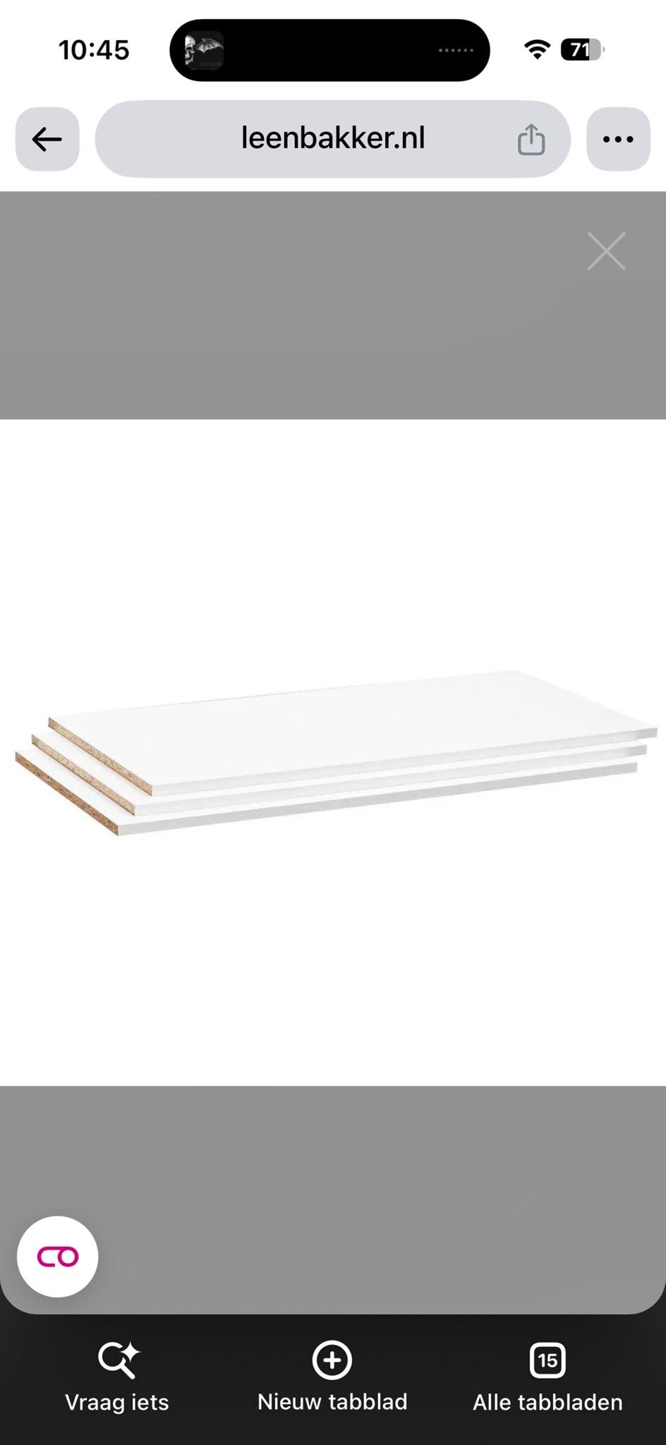 Legplanken Leenbakker kast 96 cm breed, Ophalen, Gebruikt